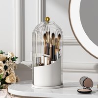 360° Rotating Makeup Organizer – Dust Proof Dresser