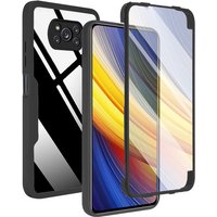 Full Coverage Phone Case For Xiaomi Poco X3 NFC M3 X4 Pro F3 Mi 11 10 Lite 12 12X 11T Pro Transparent 2 in 1 Front + Bac