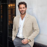 Casual Solid Cotton Linen Suit Jacket Spring Autumn European Top Clothing