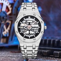 Quartz Watch Stylish Business Sporty Wristwatch Steel Strap Waterproof Non Mechanical Popular Watch