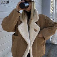 Clothing Autumn Winter Fashion Loose Warm Retro Lamb Wool Jacket
