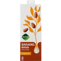 Melkan Ongezoete Amandel Drink - 1 L
