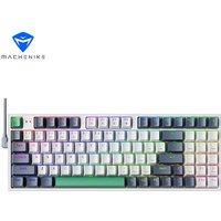Machenike K500-B94 90% Mechanical Wired Keyboard, QWERTY US layout, Red Switch RGB White