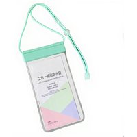 White Lable - 2-in-1 Waterproof Phone Pouch - Light Green