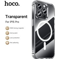 HOCO Magnetic Series Airbag Protective Phone Case - iPhone 15 Pro - Transparent