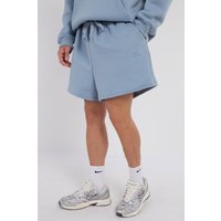Third Avenue Relaxed Fit High Rise Fleece Shorts - Slate Blue