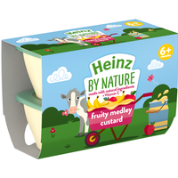 Heinz Fruit Medley Custard 6+ Months 4x100g