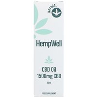 HempWell Pure CBD Isolate Stress Support Oil 1500mg Natural - 30ml