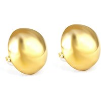 20mm Gold Half-Ball Stud Earrings – 18K PVD Gold Plated Stainless Steel Chunky Dome Studs, Hypoallergenic Minimalist Jewelry