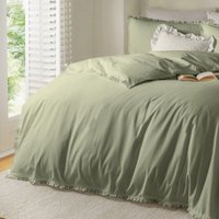 Wylder Duvet Cover Set Newtilly 100% Cotton Sage Double