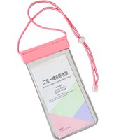 White Lable - 2-in-1 Waterproof Phone Pouch - Pink