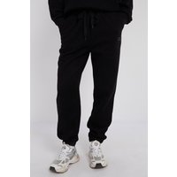 Third Avenue High-Rise Relaxed Fleece Joggers - Black