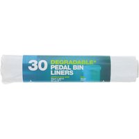D2W Pedal Bin Liners 20L 100% Degradable, 44x46cm 30 Bags