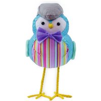 White Label Standing Blue Bird Figurine - Cute Festive Décor