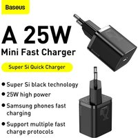 Baseus Super Si Quick 25W USB-C to USB-C Charger EU Set - Black