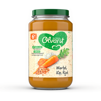 OLVARIT Maaltijd 6maanden+ Wortel Kip Rijst 200gr