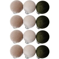 Marrybox Christmas Baubles Mink/Champagne/Emerald 12pcs