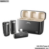 REMAX K15 2-in-1 Lightning Wireless Radio Microphone - Black