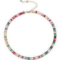 Ever Faith Colourful Cubic Zirconia Thick Tennis Choker Necklaces