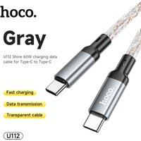HOCO U112 60W USB-C to USB-C Charging Cable - Grey