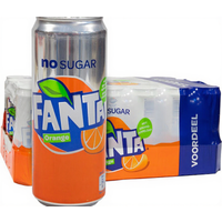 Fanta Sinaasappel Suikervrij 24 x 330 ml (slanke blikjes)