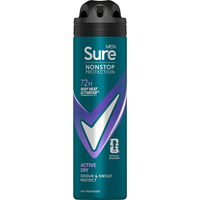 Sure Men Nonstop Protection Anti-Perspirant Aerosol Active Dry 150ml