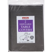 Caroline Black Square Paper Tablecover, 90 x 90cm, pack of 2