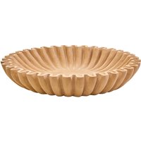 Fifty Five South Decorative Bowl Savio Fluted Marble Ochre Large