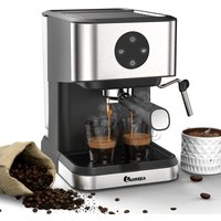 IAGREEA Espresso Coffee Machine with Milk Frother Steam Wand - Semi-Automatic, Silver, 20 Bar Pressure, 1.5L Water Capacity - CM3050-2
