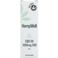 HempWell Pure CBD Isolate Stress Support Oil 1000mg Natural - 30ml