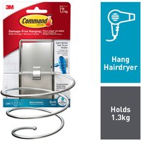 3M Command Bath Satin Nickel Hair Dryer Holder