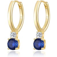 Ever Faith Cubic Zirconia September Birthstone Hypoallergenic Lightweight Dainty Hoop Earrings