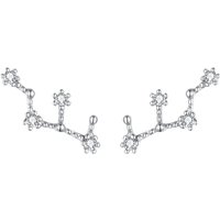 Ever Faith Virgo Zodiac Constellation Cubic Zirconia Stud Earrings