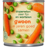 G'woon Zeer Fijne Erwten & Wortelen - 200 g