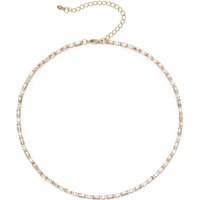 Ever Faith Brown Cubic Zirconia Thin Tennis Choker Necklaces