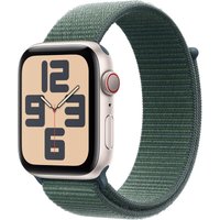 Apple Watch SE - 44mm - Starlight Aluminium Case w/Lake Green Sport Loop