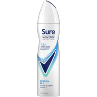 Sure Nonstop Protection Anti-Perspirant Aerosol Cotton Dry 150ml
