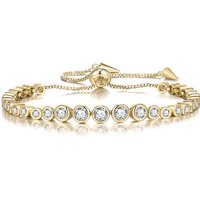 Ever Faith Gold Plated Classic Tennis Bracelet with 2–4mm Cubic Zirconia