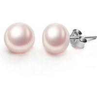 Ever Faith 6mm Pink Freshwater Cultured Pearl Stud Earrings