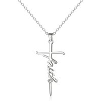Ever Faith Cross Necklace, Religious Church Faith Cross Hope Believe Choker Necklace