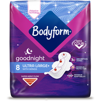 Bodyform Cour-V Ultra Night Sanitary Towels Wings 8 pads