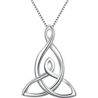 Ever Faith Triangle Celtic Knot Necklace
