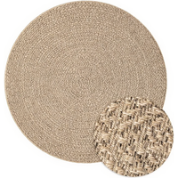 vidaXL Binnen/Buiten Tapijt ZIZUR - 200 cm, Jute Look, Bruin