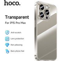 HOCO Light Series Transparent TPU Protective Phone Case iPhone 15 Pro Max Gold