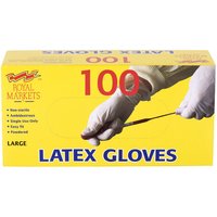 Royal Markets Large Latex Gloves, pack of 100