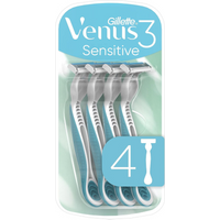 Gillette Venus Sensitive 3 Blade Shaving Razor 4 Pack