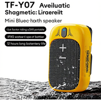 Transformers TF-Y07 Ultra Mini Draadloze Audio Fietsspeaker, Geel TF-Y07 Super Mini Draadloze Speaker, Geel