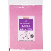 Caroline Hot Pink Square Paper Tablecover, 90 x 90cm, pack of 2