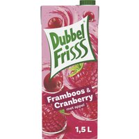 DubbelFrisss Framboos Cranberry Sprankelend Fruitdrank - 1.5 L