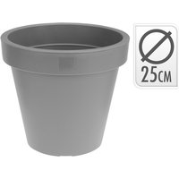 Nampook Plastic Bloempot - Grijs, 25 cm